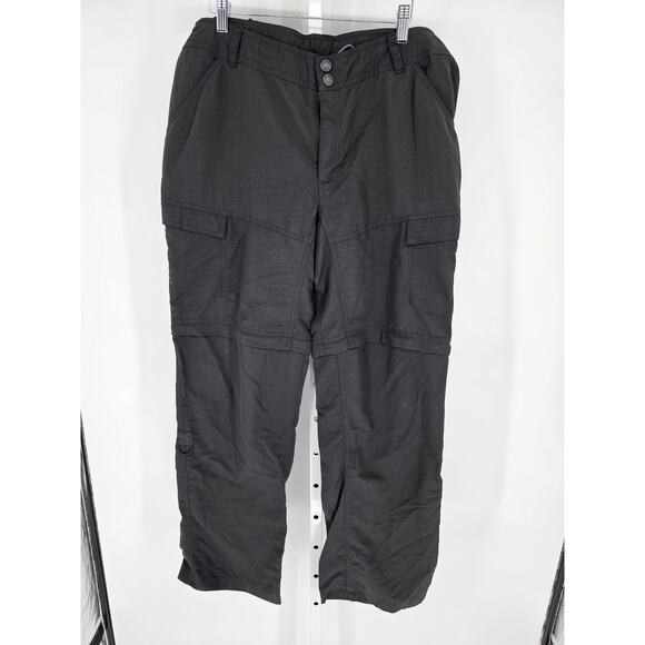 The North Face Womens Sz 16 Convertible Pants Black Nylon Hiking Camping - Picture 1 of 6